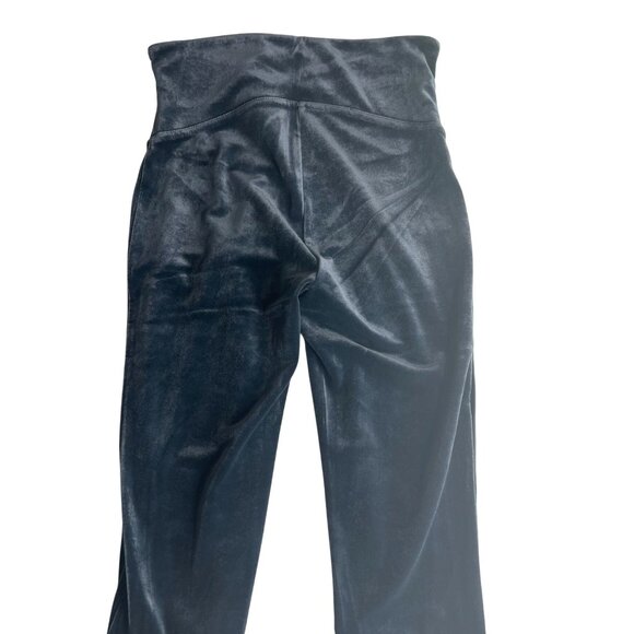 Spanx Power Waitband Shiny Velvet Clasic Navy Leggings Size Small - Picture 6 of 11